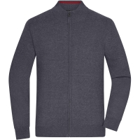 Men's Zip Cardigan - Anthracite melange