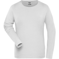 Ladies' BIO Stretch-Longsleeve Work - SOLID - - White