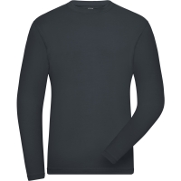 Men's BIO Stretch-Longsleeve Work - SOLID - - Carbon