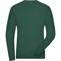 Men's BIO Stretch-Longsleeve Work - SOLID - - Dark green