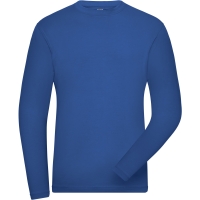 Men's BIO Stretch-Longsleeve Work - SOLID - - Royal