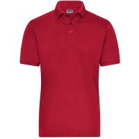 Men's BIO Stretch-Polo Work - SOLID - - Red