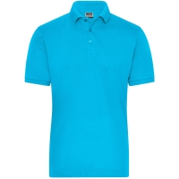 Men's BIO Stretch-Polo Work - SOLID - - Turquoise