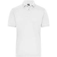 Men's BIO Stretch-Polo Work - SOLID - - White