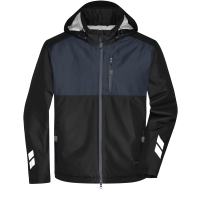 Padded Hardshell Workwear Jacket - Black/carbon