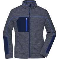 Ladies' Structure Fleece Jacket - Navy melange/navy/royal