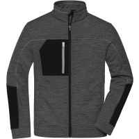 Men's Structure Fleece Jacket - Black melange/black/silver