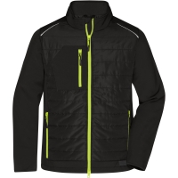 Men's Hybrid Jacket - Black/neon yellow