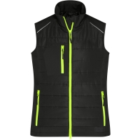 Ladies' Hybrid Vest - Black/neon yellow
