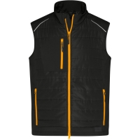 Men's Hybrid Vest - Black/neon orange