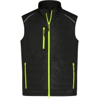 Men's Hybrid Vest - Black/neon yellow