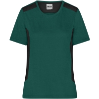 Ladies' Workwear T-Shirt - STRONG - - Dark green/black