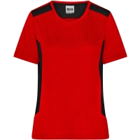 Ladies' Workwear T-Shirt - STRONG - - Red/black