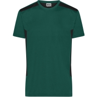 Men`s Workwear T-Shirt - STRONG - - Dark green/black
