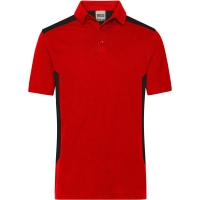 Men's Workwear Polo - STRONG - - Red/black
