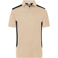 Men's Workwear Polo - STRONG - - Stone/black