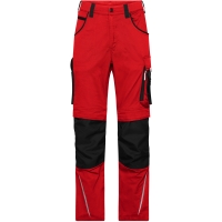Workwear Pants Slim Line  - STRONG - - Red/black