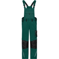 Workwear Pants with Bib - STRONG - - Dark green/black