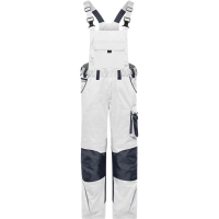 Workwear Pants with Bib - STRONG - - White/carbon