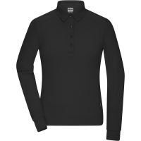 Ladies' Workwear-Longsleeve Polo - Black