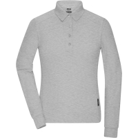 Ladies' Workwear-Longsleeve Polo - Grey heather