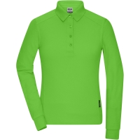 Ladies' Workwear-Longsleeve Polo - Lime Green