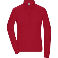 Ladies' Workwear-Longsleeve Polo - Red