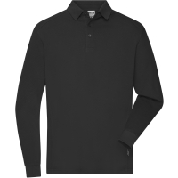 Men's Workwear-Longsleeve Polo - Black
