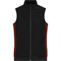 Ladies' Padded Hybrid Vest - Black/red melange