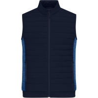 Men's Padded Hybrid Vest - Navy/royal melange