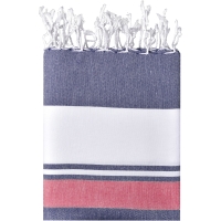 Beach Blanket - Navy/red white