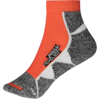 Sport Sneaker Socks - Bright orange/white