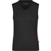 Ladies' Running Tank - Black/red