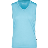 Ladies' Running Tank - Ocean/white