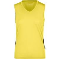 Ladies' Running Tank - Yellow/black