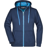 Ladies' Doubleface Jacket - Navy/aqua