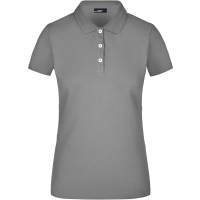 Ladies' Elastic Piqué Polo - Mid grey