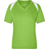 Ladies' Running-T - Lime green/white