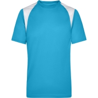 Men's Running-T - Turquoise/white