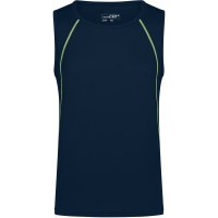 Men's Sports Tanktop - Navy/bright yellow