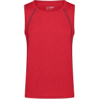 Men's Sports Tanktop - Red melange/titan