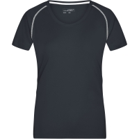 Ladies' Sports T-Shirt - Black/white