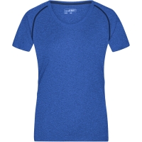 Ladies' Sports T-Shirt - Blue melange/navy