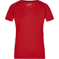 Ladies' Sports T-Shirt - Red/black