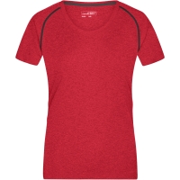 Ladies' Sports T-Shirt - Red melange/titan
