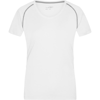 Ladies' Sports T-Shirt - White/silver