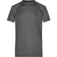 Men's Sports T-Shirt - Black melange/black
