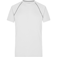 Men's Sports T-Shirt - White/silver