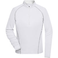 Ladies' Sports Shirt Longsleeve - White/silver