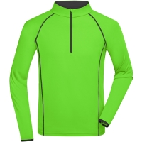 Men's Sports Shirt Longsleeve - Bright green/black